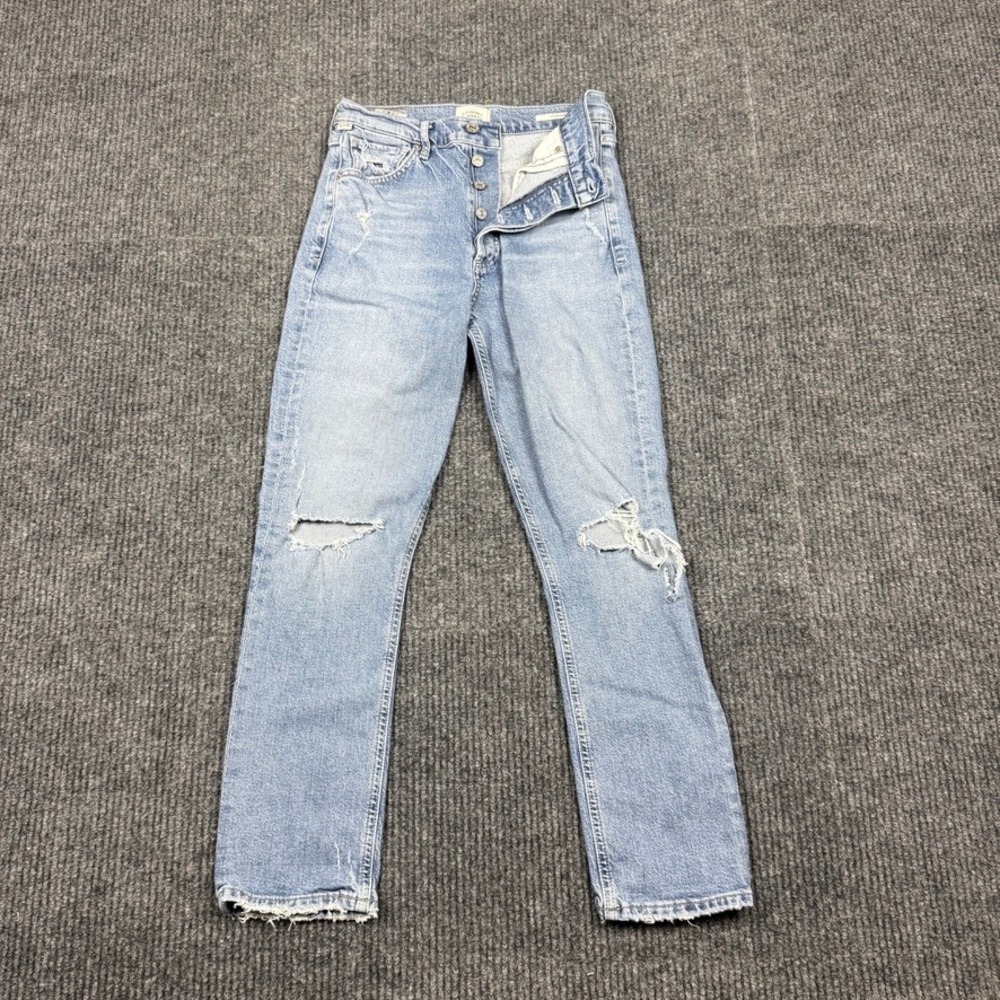 Citizens of Humanity Charlotte Crop High Rise Straight Jeans Blue 25 1762-1281